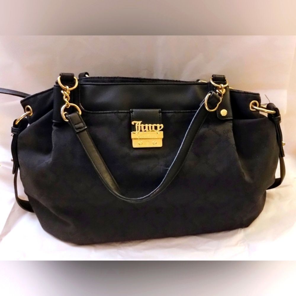 Juicy Couture Classic Black Bag w/Gold Accents